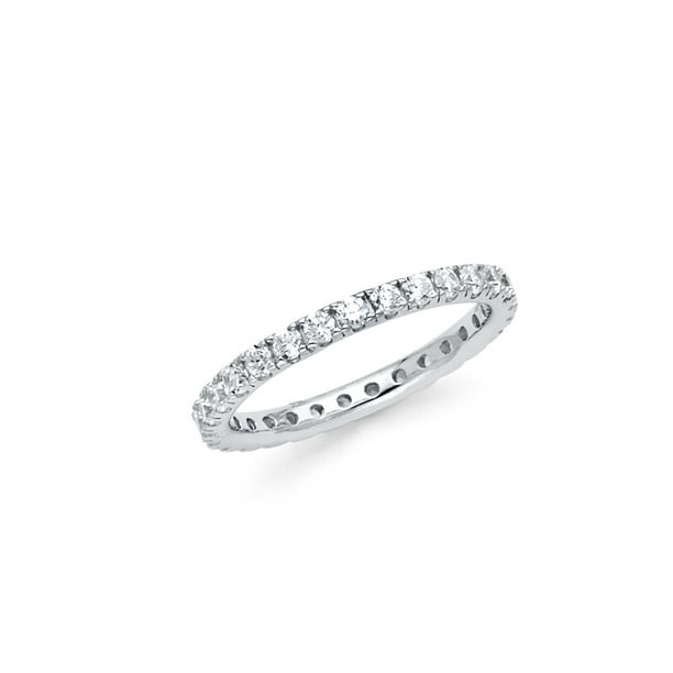 Jewels By Lux Sterling Silver Rhodium Diamond Ring 